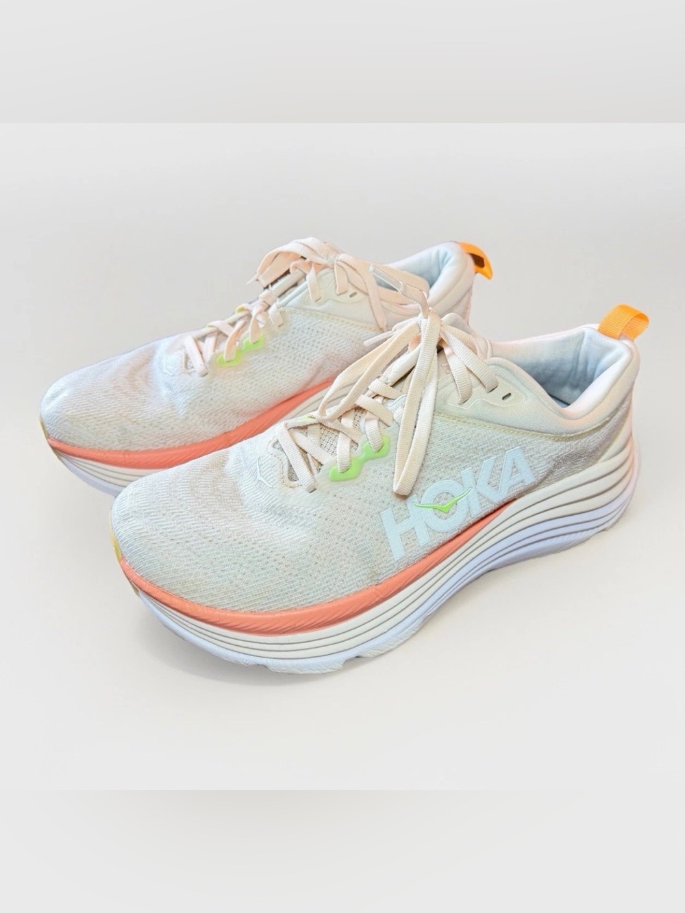 Hoka One One Gaviota 5 Running Shoes Women’s 9B Sneakers Vanilla Eggnog 1134235